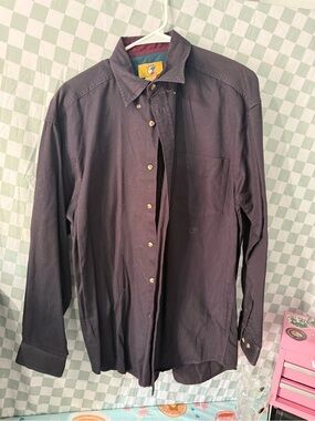Duck Head Men's Long Sleeve Button-Down Shirt - Dark Brown